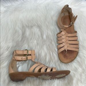 Born Tan Leather Gladiator Strap Sandals Sz 37/7